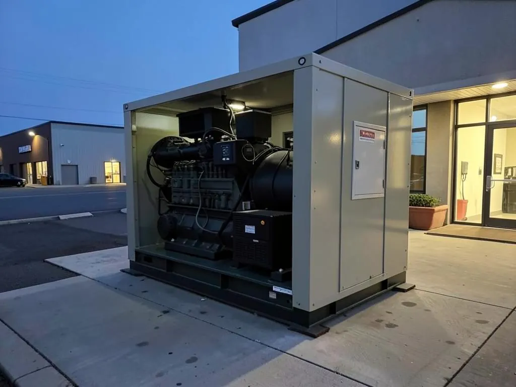 Standby diesel generator for a commercial facility
